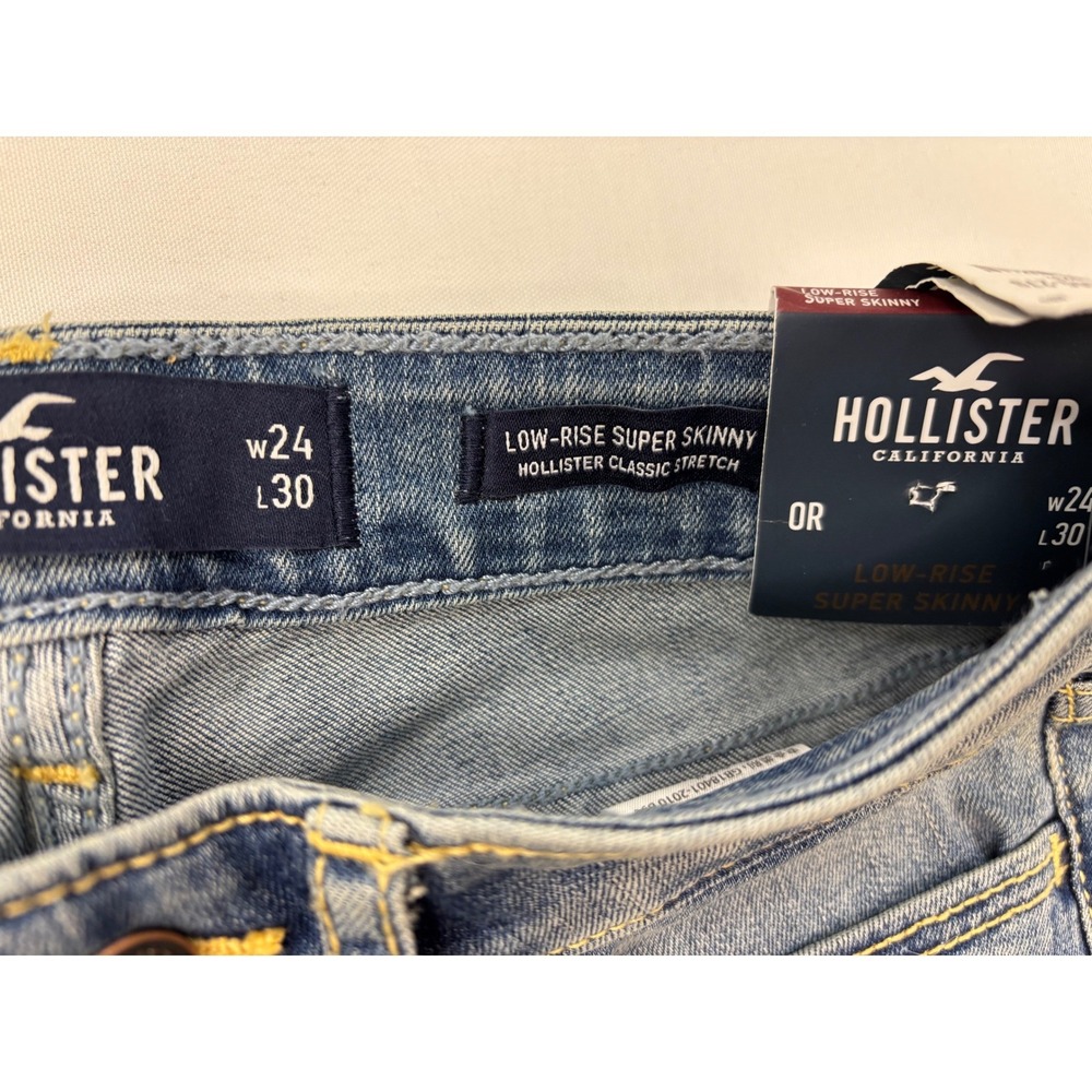 Hollister Low Rise Super Skinny Jeans Size 24/30 NWT - Picture 8 of 8